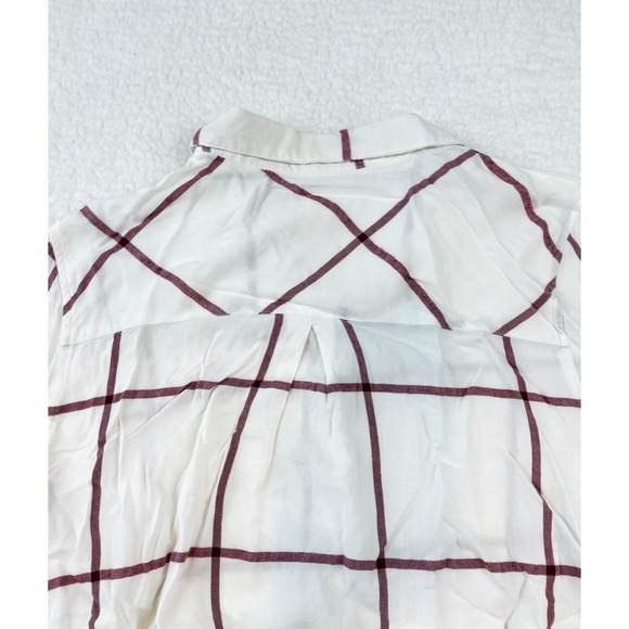 THREAD & SUPPLY • White Plaid Long Sleeve Button-Down Shirt - Picture 14 of 16